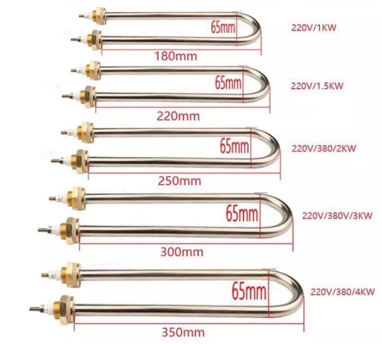 220V 3kw U Type Industrial Stainless Steel Electric Tubular Heating Elements for Oven