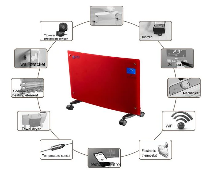 2000W Electric Infrared Mica Flat Radiant Heater /Electrical Heater/ Fan Heater with SAA, /CE/CB/GS