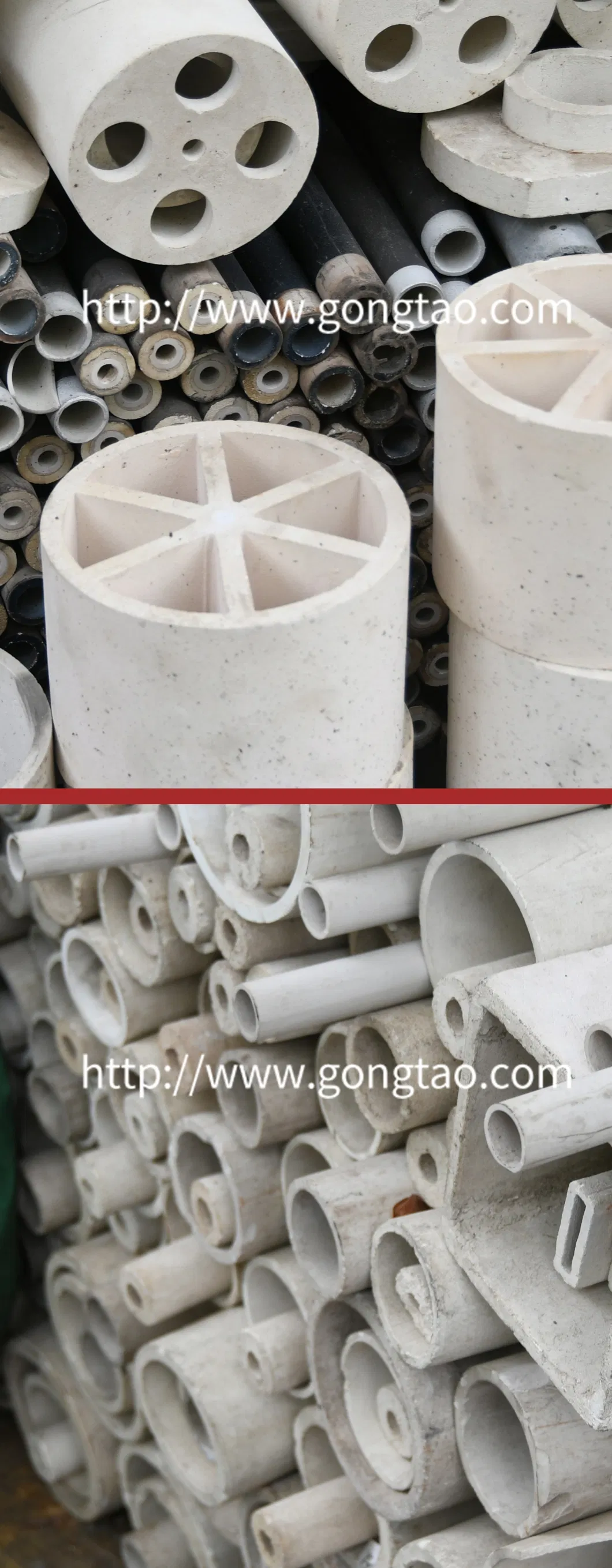 Refractory Cordierite Mullite Ceramic Tube for Heating